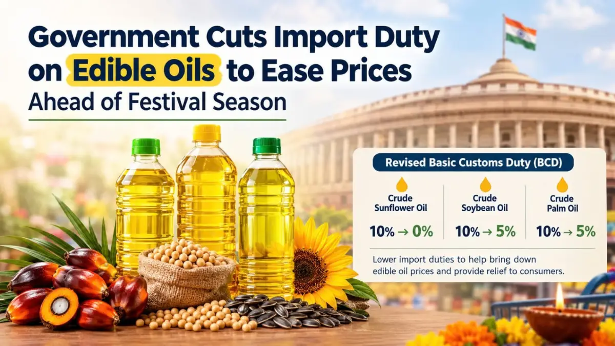 IMPORT DUTY CUT ON EDIBLE OILS